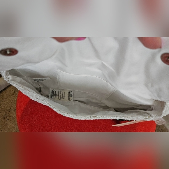 MADE IN INDIA Beaded Floral Shoulder Bag. White Multi. NWT - Picture 15 of 15